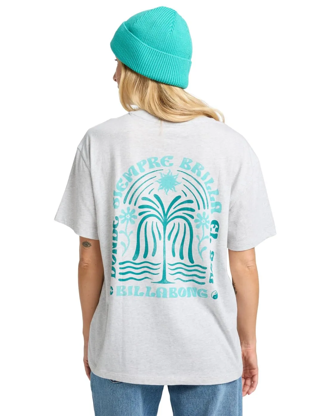 Billabong Always Looking T-Shirt Donna S Grigio Chiaro