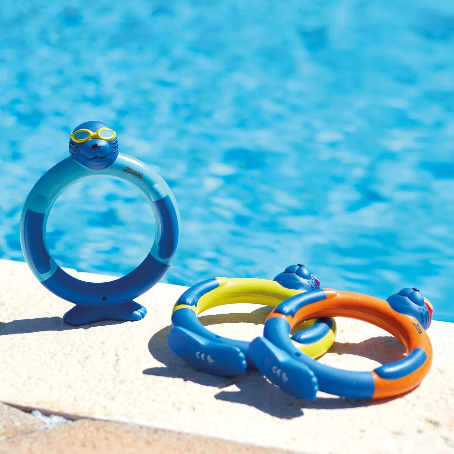 Zoggs Zoggy Dive Rings giochi subacquei bambini 4 bastoncini