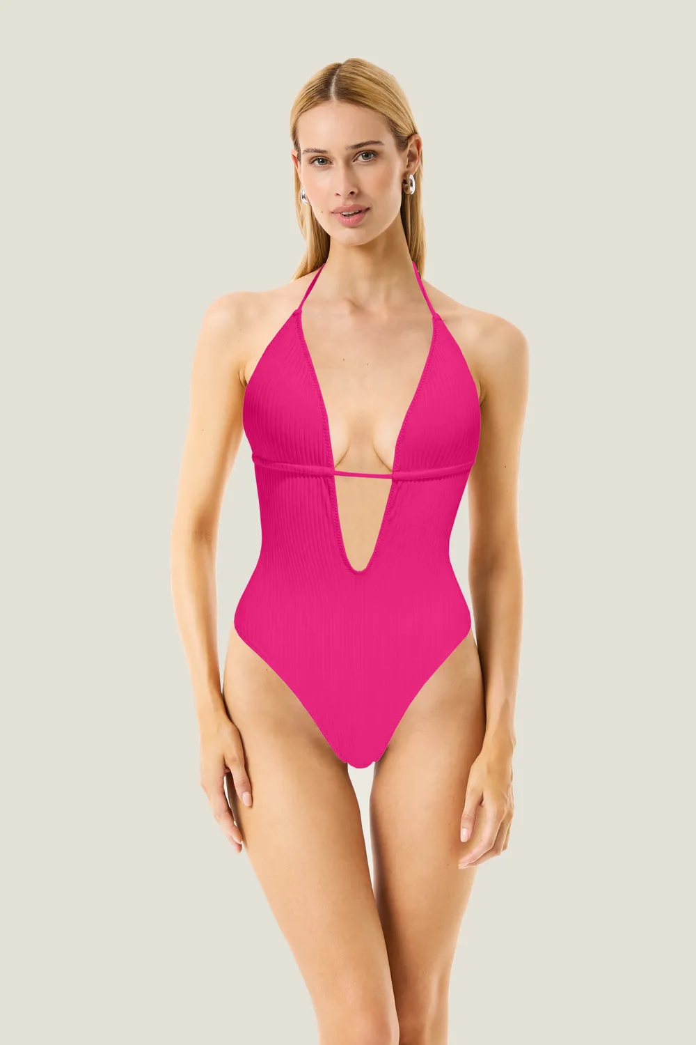 4 Giveness Ribs Colours costume intero donna verde costina