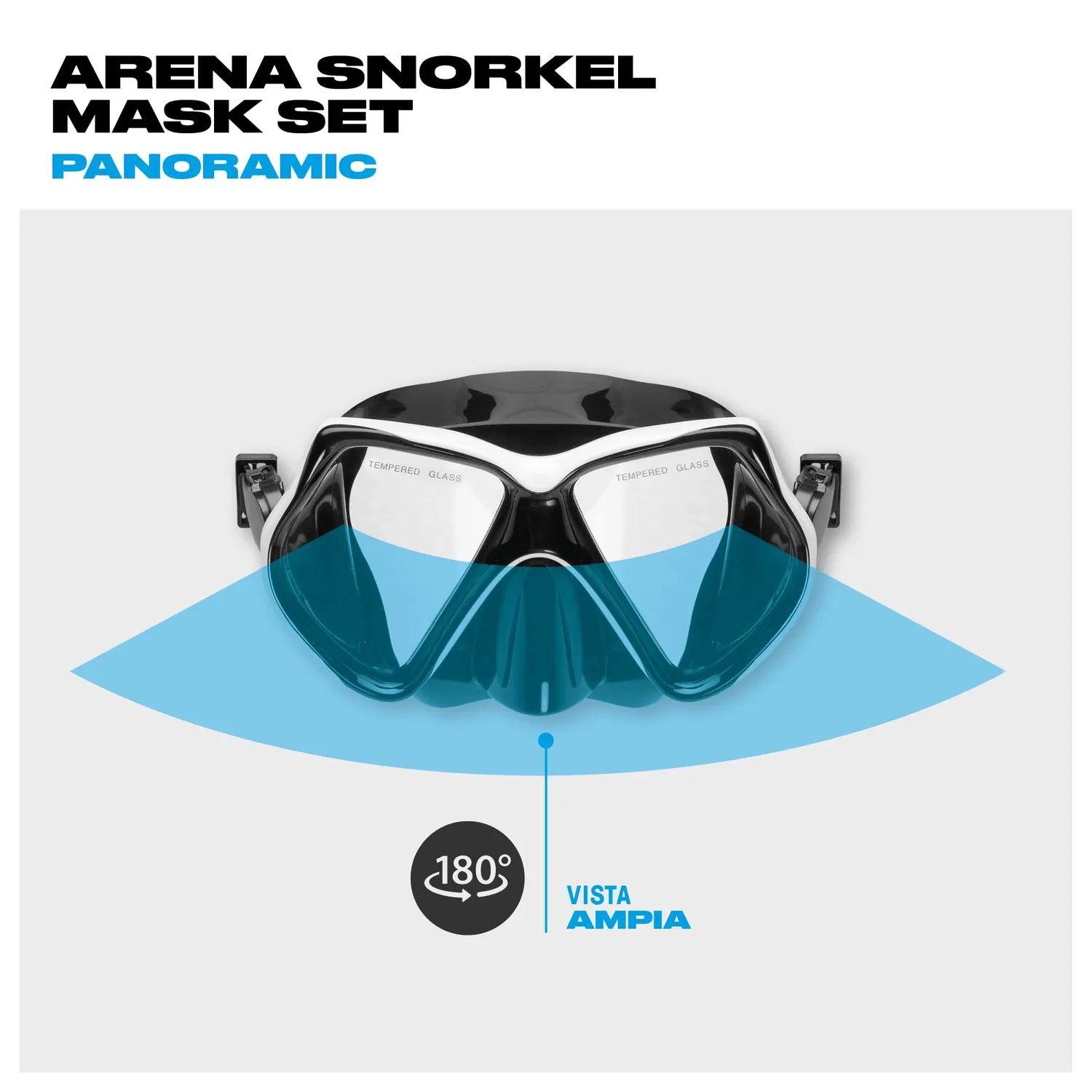 Arena Snorkel Mask Set maschera snorkeling nero