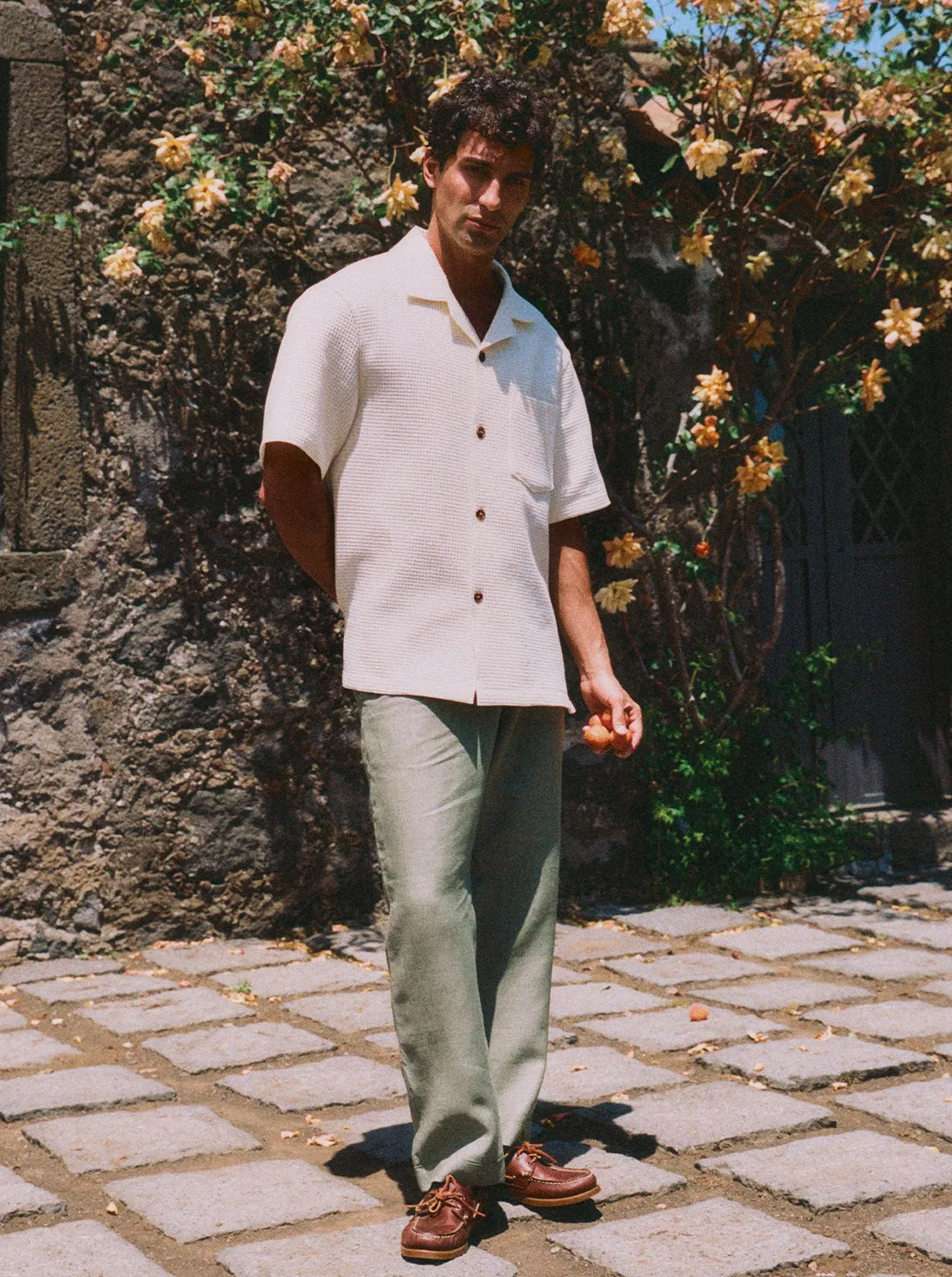 Ripa Ripa Telo Crema polo uomo spugna cotone