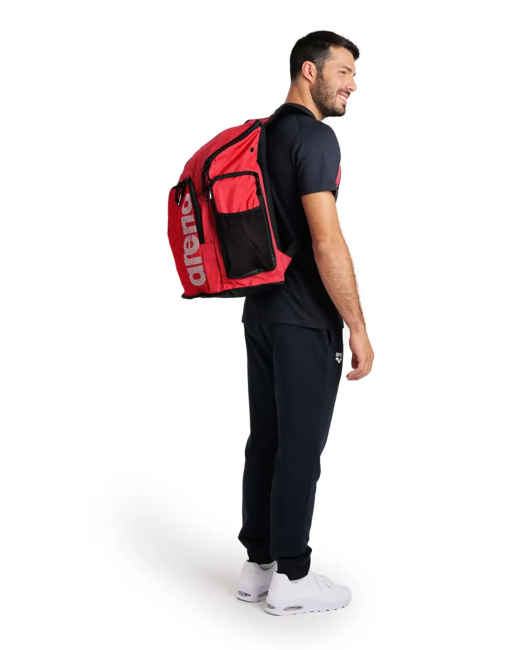 Arena Team Backpack 45 Zaino 45L Rosso Fondo Rinforzato
