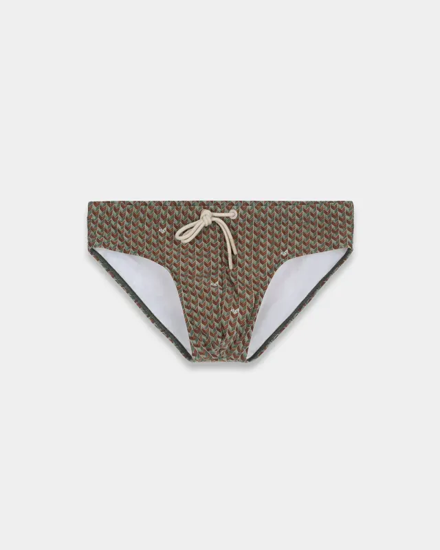Mosso Sunwear Grains slip mare marrone ECONYL