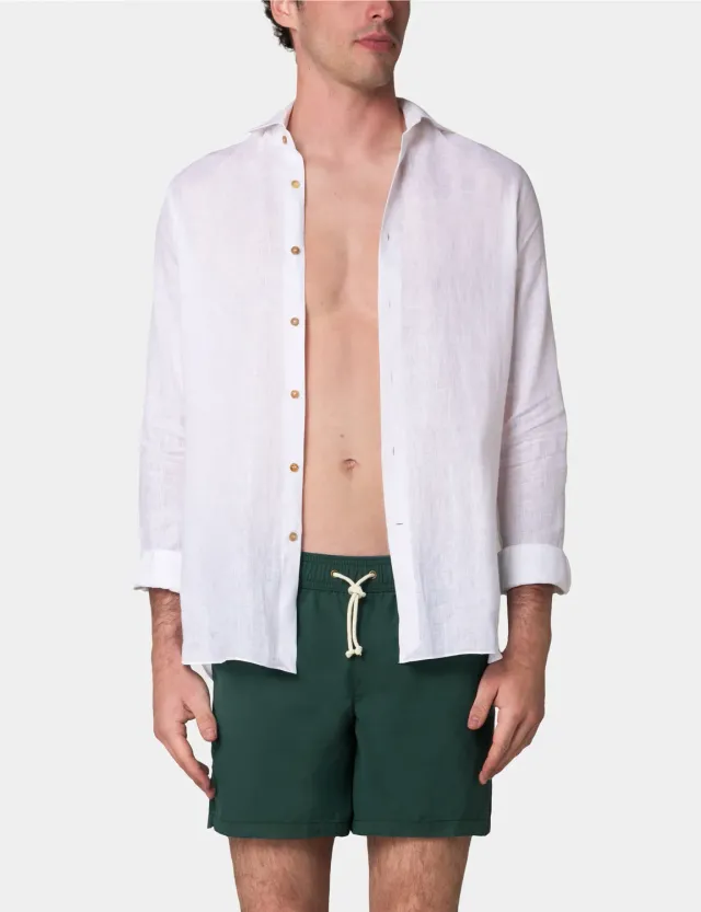 Ripa Ripa Verde Pino Costume Mare Uomo Tinta Unita
