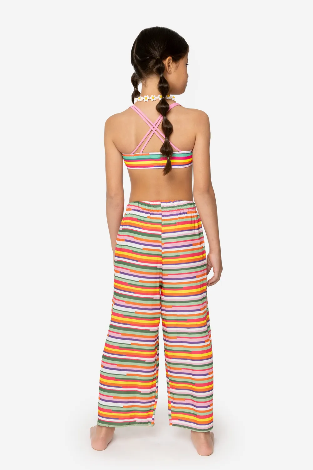 4 Giveness Stripes Latino pantaloni palazzo bambina fantasia