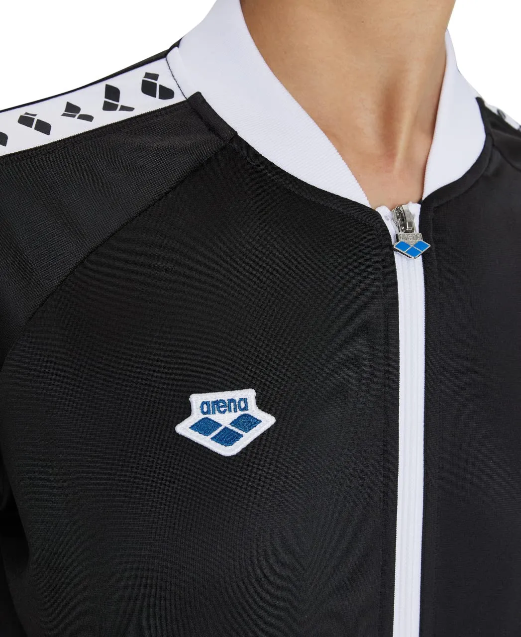 Arena Icons Relax Team giacca donna nera logo maniche
