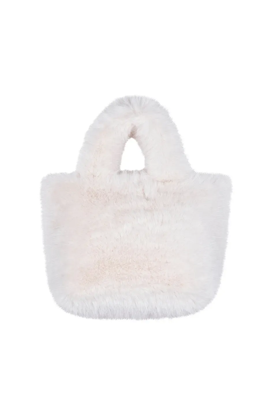 4 Giveness Eco Fur borsa eco pelliccia nera 36x27cm
