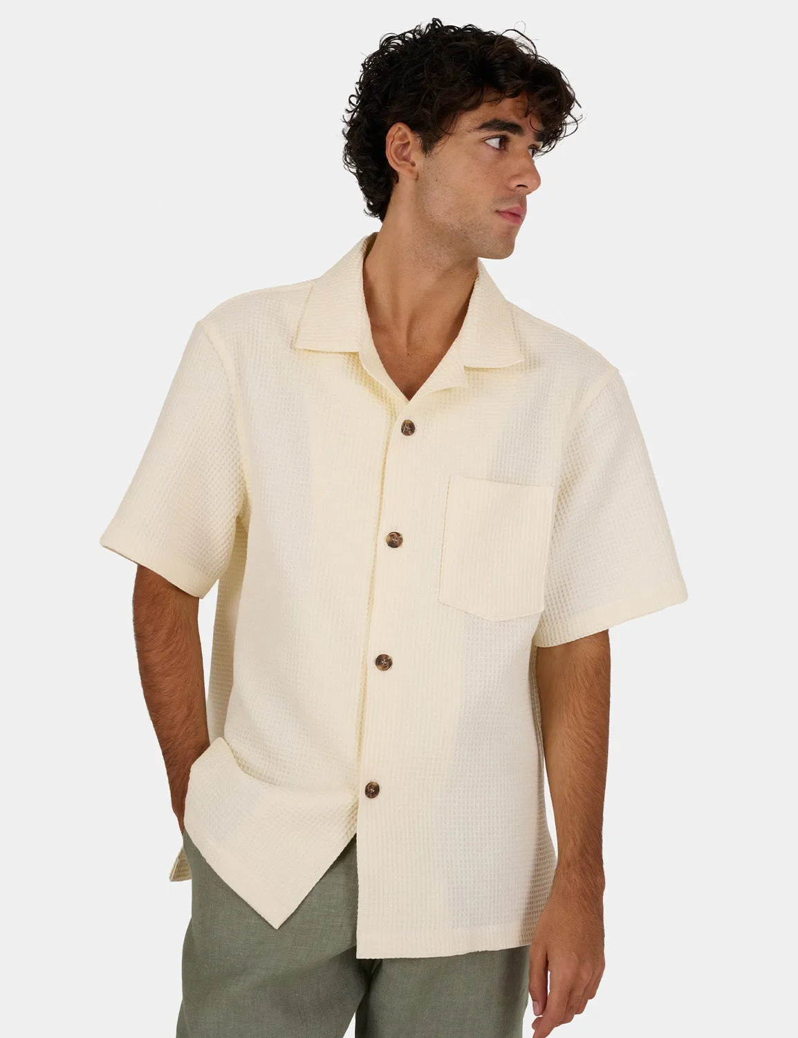 Ripa Ripa Telo Crema polo uomo spugna cotone