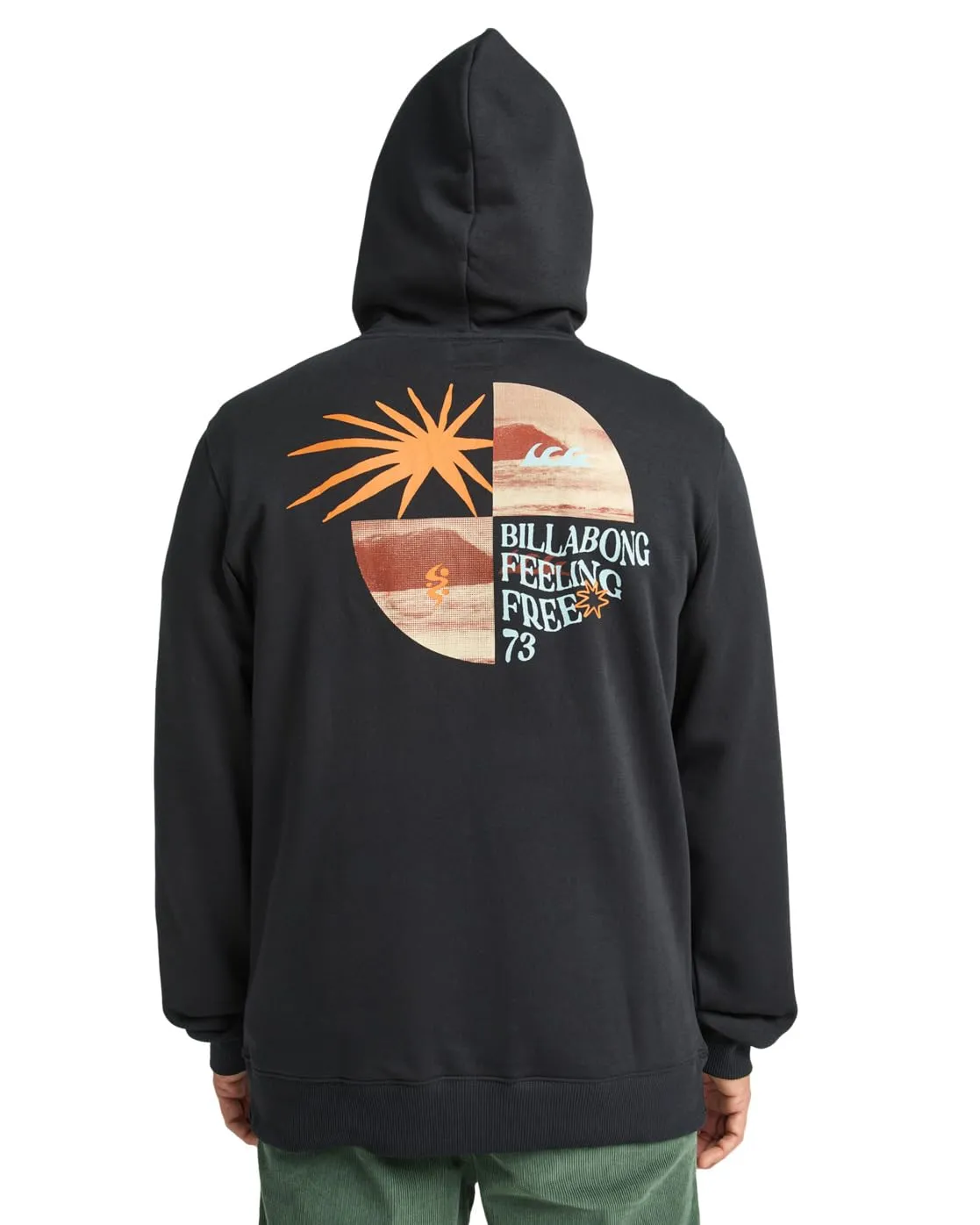 Billabong Foundation Po felpa uomo blu cappuccio