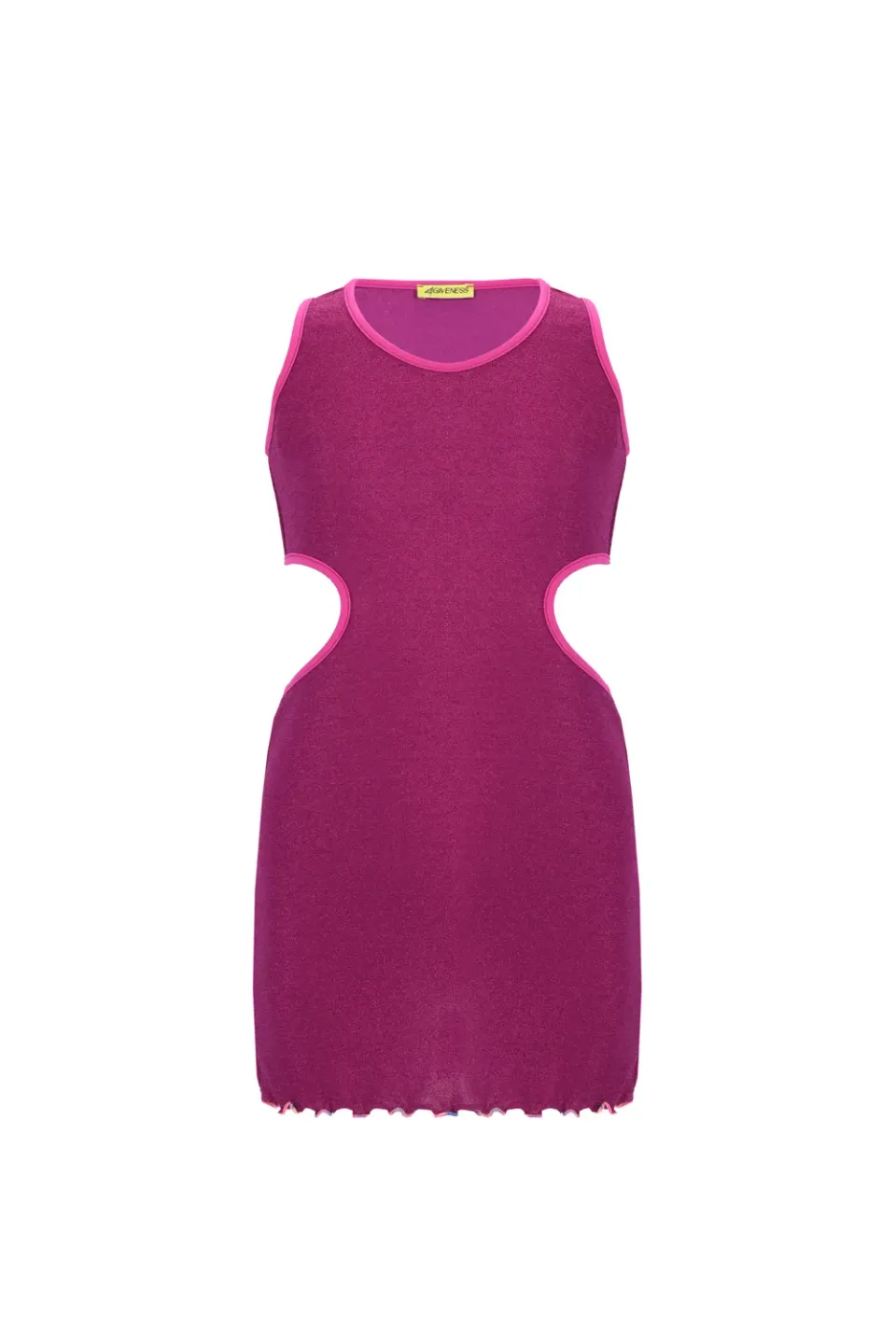 4Giveness Lurex vestito mare bimba canotta fuxia