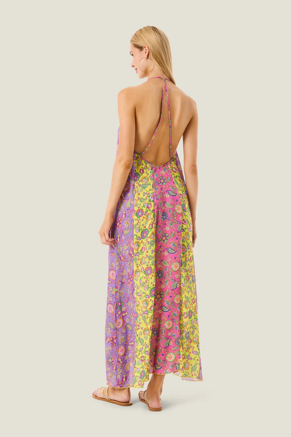 4 Giveness Boho Chic abito lungo scollo