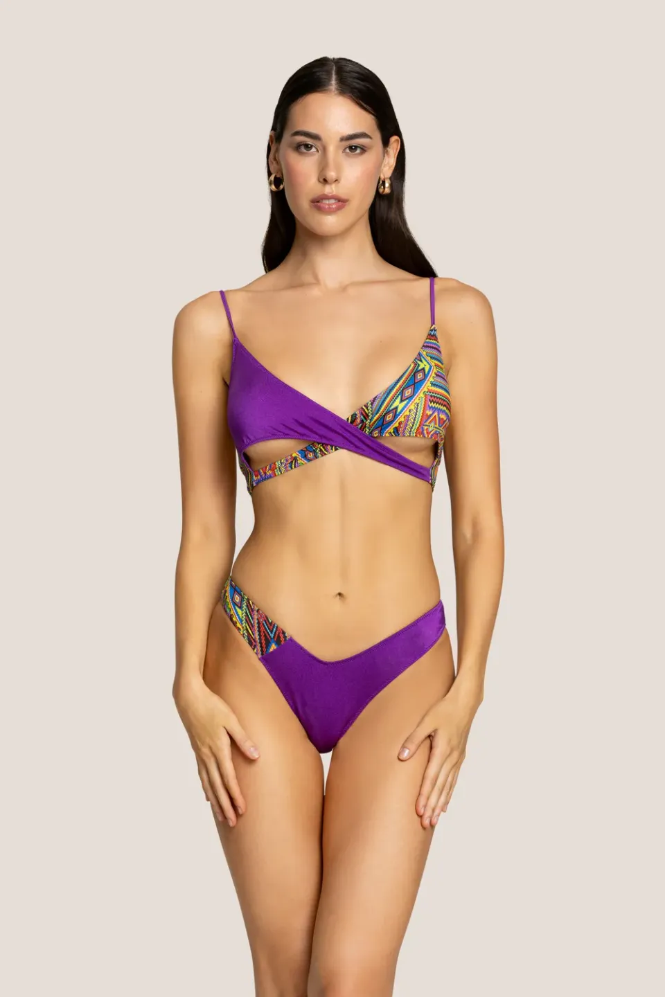4 Giveness Masai Colors bikini incrocio fantasia etnica
