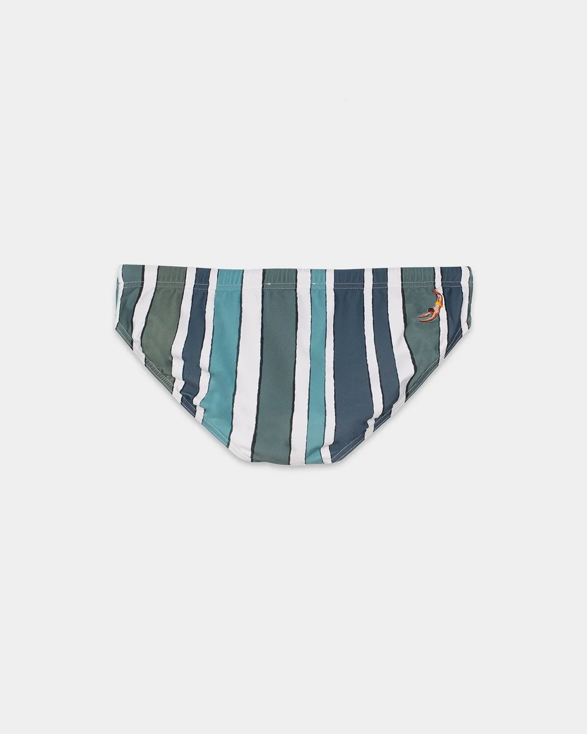 Mosso Sunwear Blue Baiadera Slip Mare Blu Righe Nylon Rigenerato