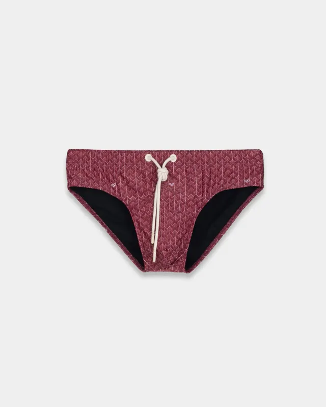 Mosso Sunwear Grains slip mare bordeaux ECONYL