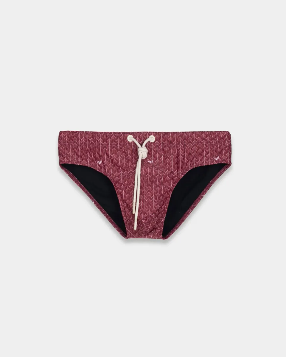 Mosso Sunwear Grains slip mare bordeaux ECONYL