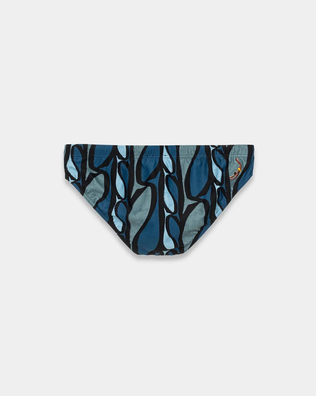 Mosso Sunwear Pesci costume slip blu fondo nero