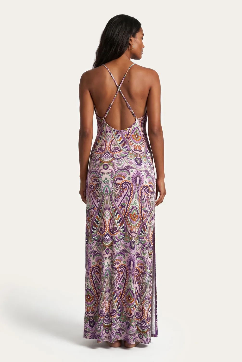 4Giveness Paisley Bloom abito lungo donna fantasia