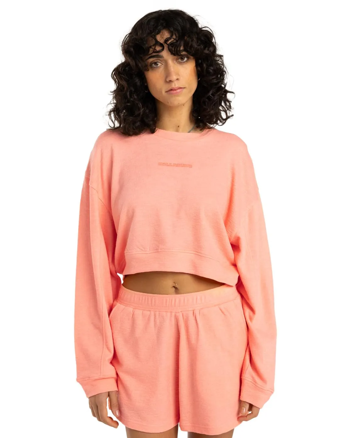 Billabong Cropped Fleece top donna pile taglia M