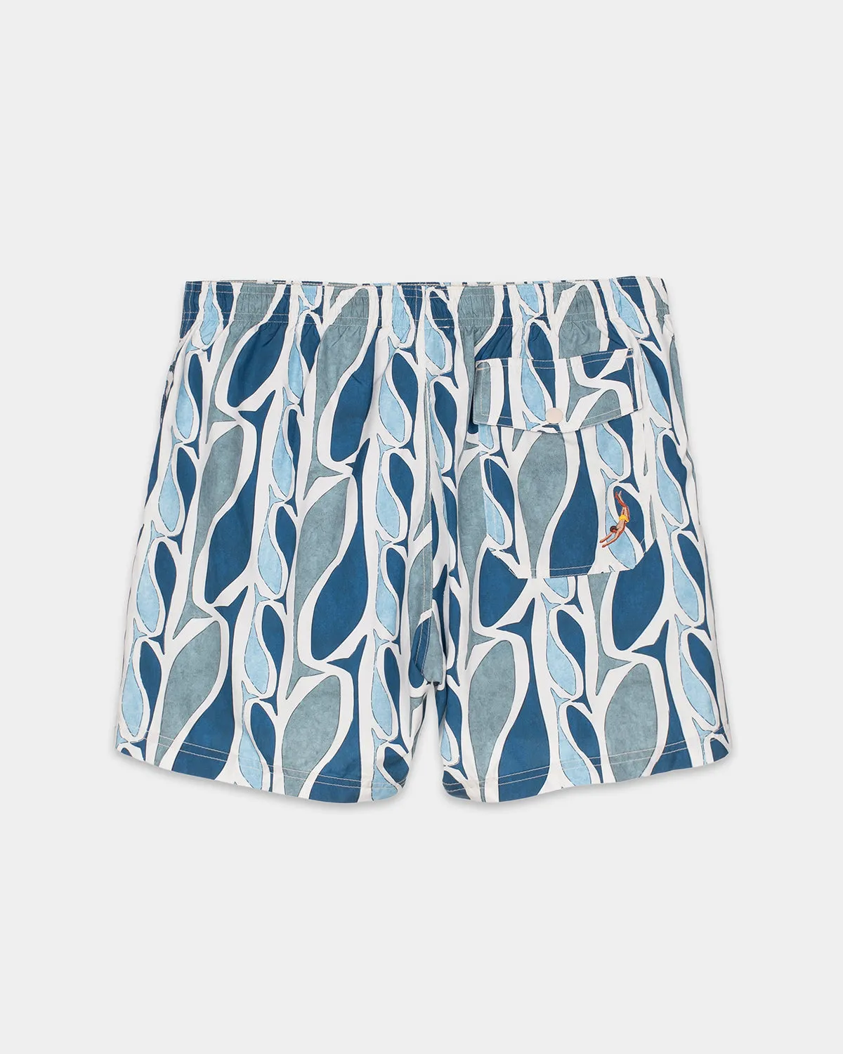 Mosso Sunwear Pesci White Pesci boxer mare bianco con tasche