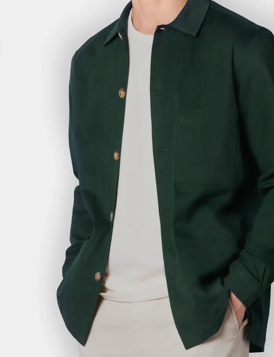 Ripa Ripa Chiaia Pino giacca uomo verde cotone