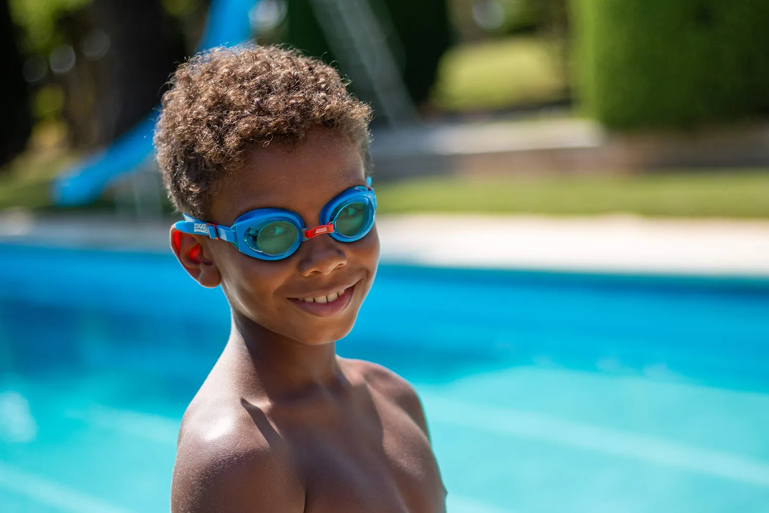 Zoggs Ripper Junior occhialini nuoto blu antiappannamento