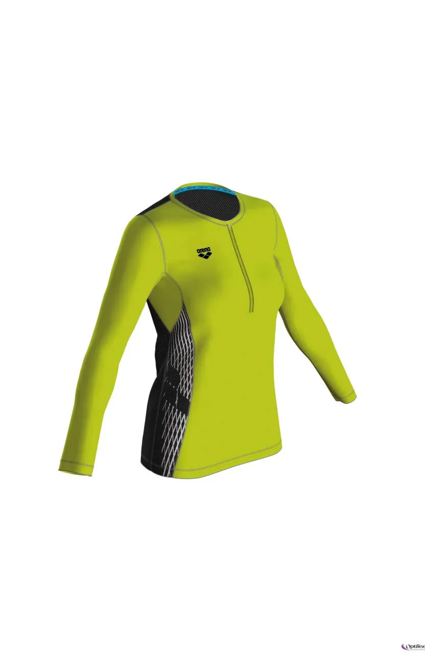 Arena W Run H/Z Maglia Donna Running Maniche Lunghe Zip