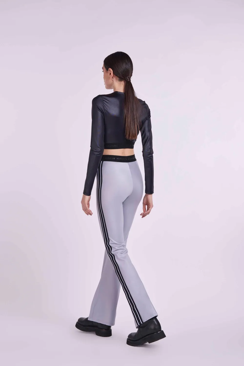 4 Giveness Paw leggings nero lycra fascia logo