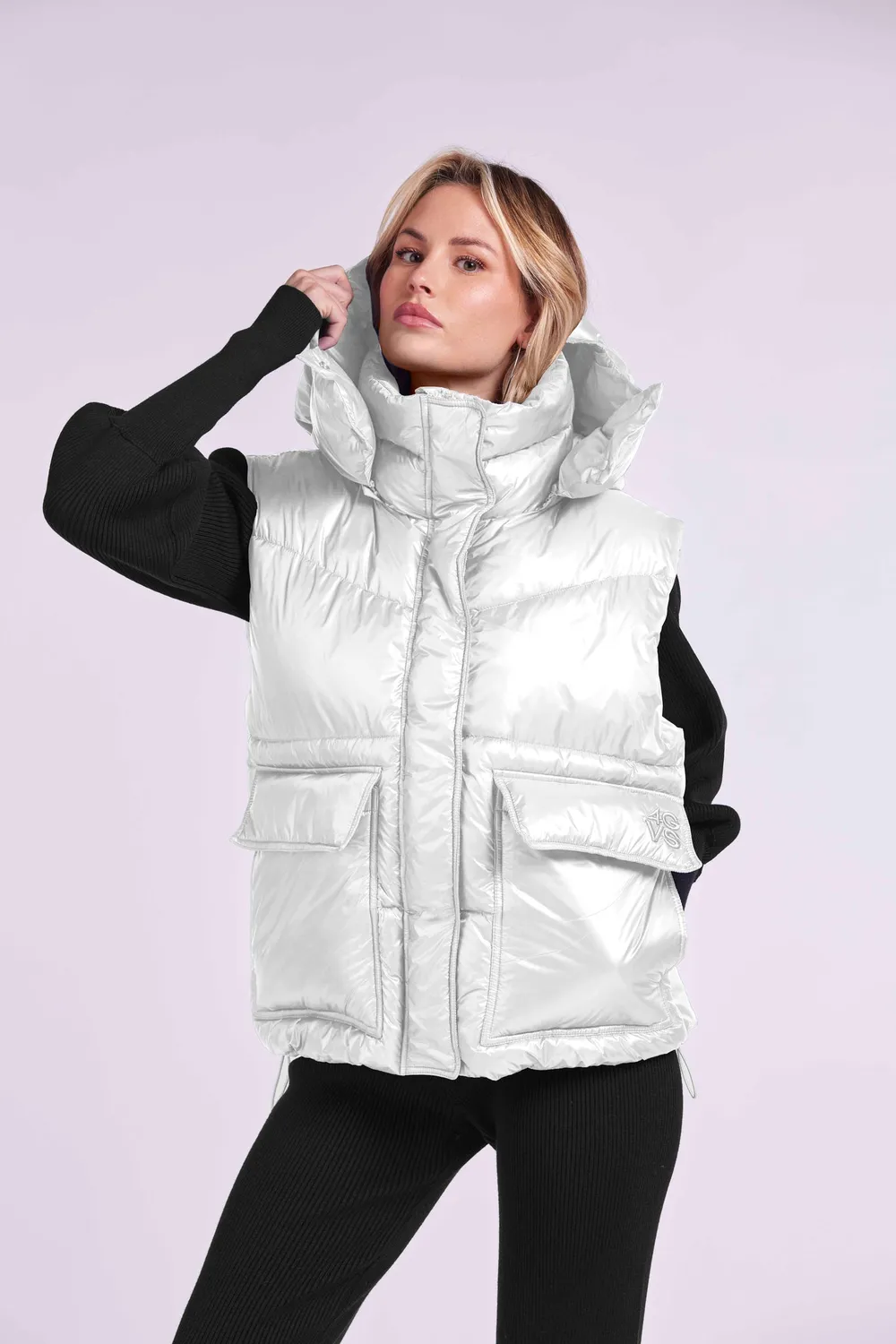 4Giveness 4GVS smanicato bomber nero cappuccio