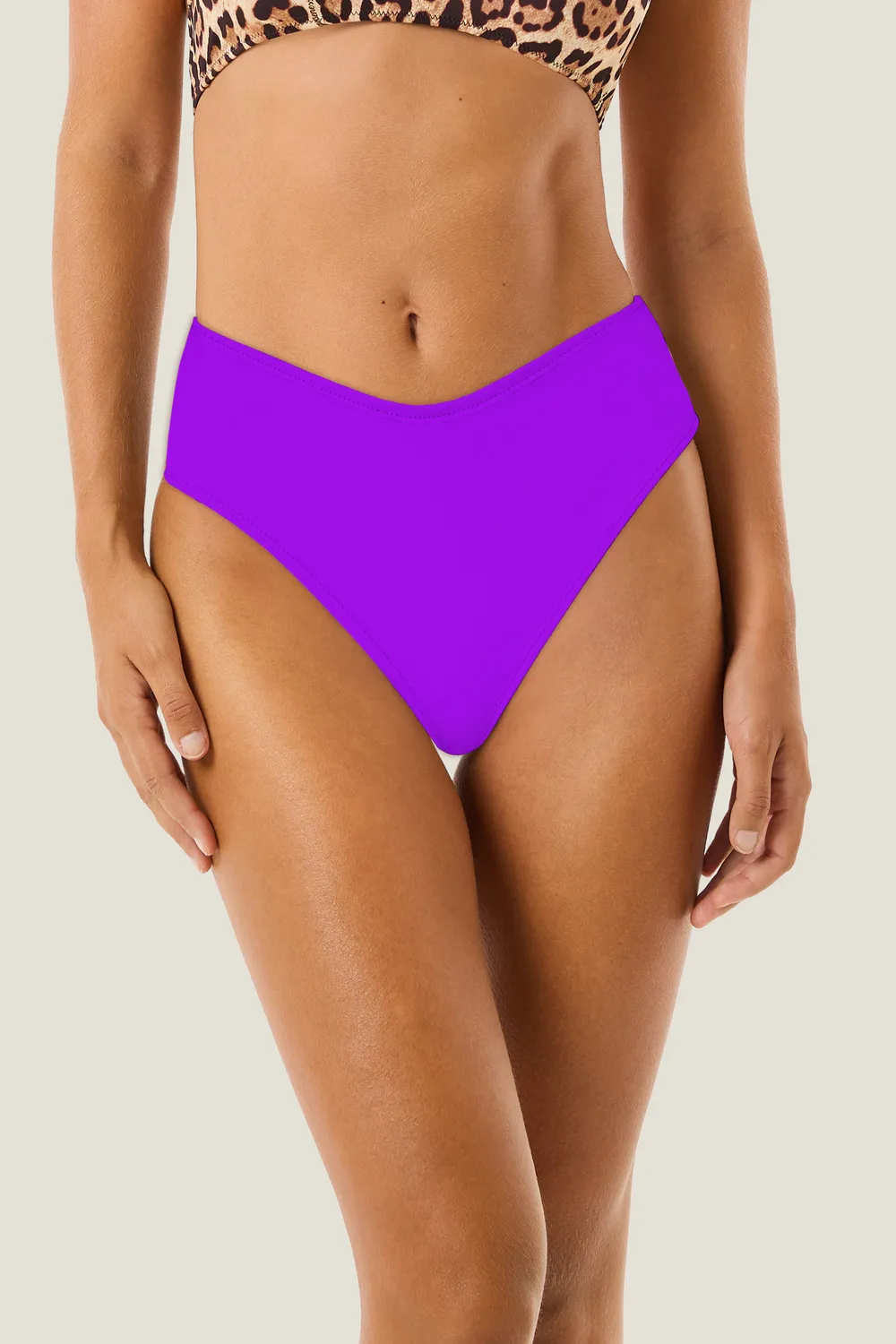 4 Giveness Exchange Color slip bikini vita alta nero
