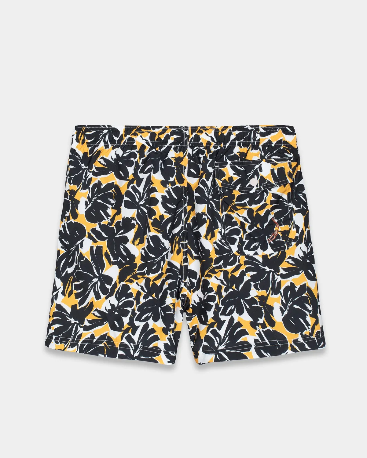 Mosso Sunwear Foliage boxer mare nero foglie gialle