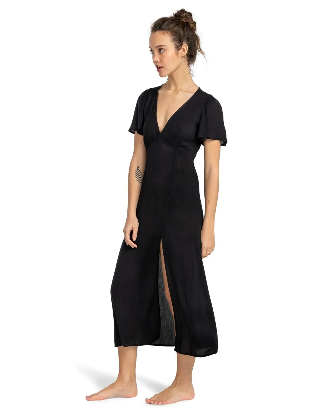 Billabong Jet Set Vestito Donna Arancione S Tessuto Leggero
