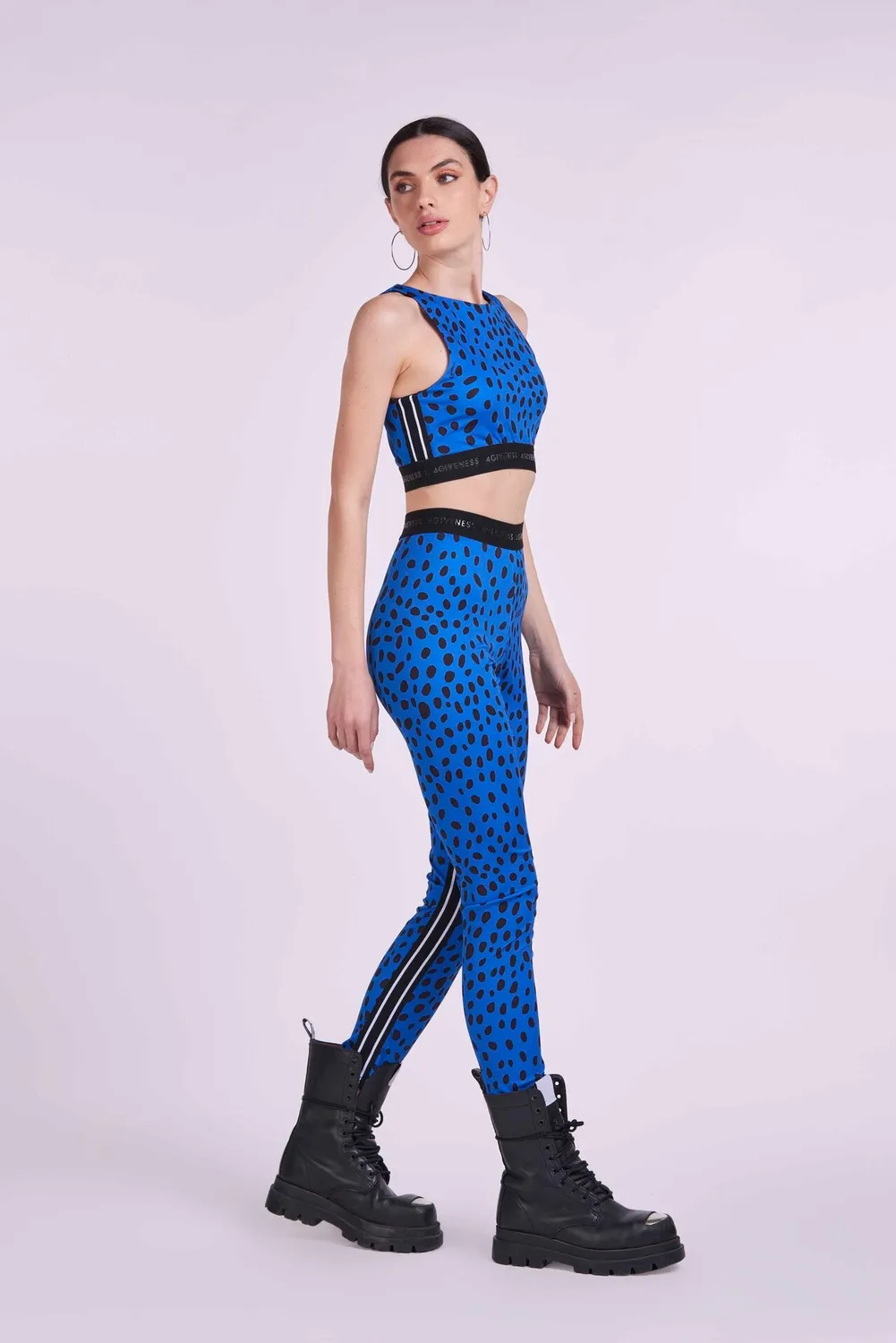 4 Giveness Savage Top Lycra Pois con Elastico Logo