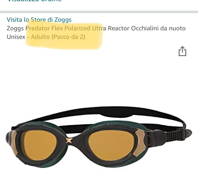 Zoggs Predator Flex Regular occhialini polarizzati fotocromatici