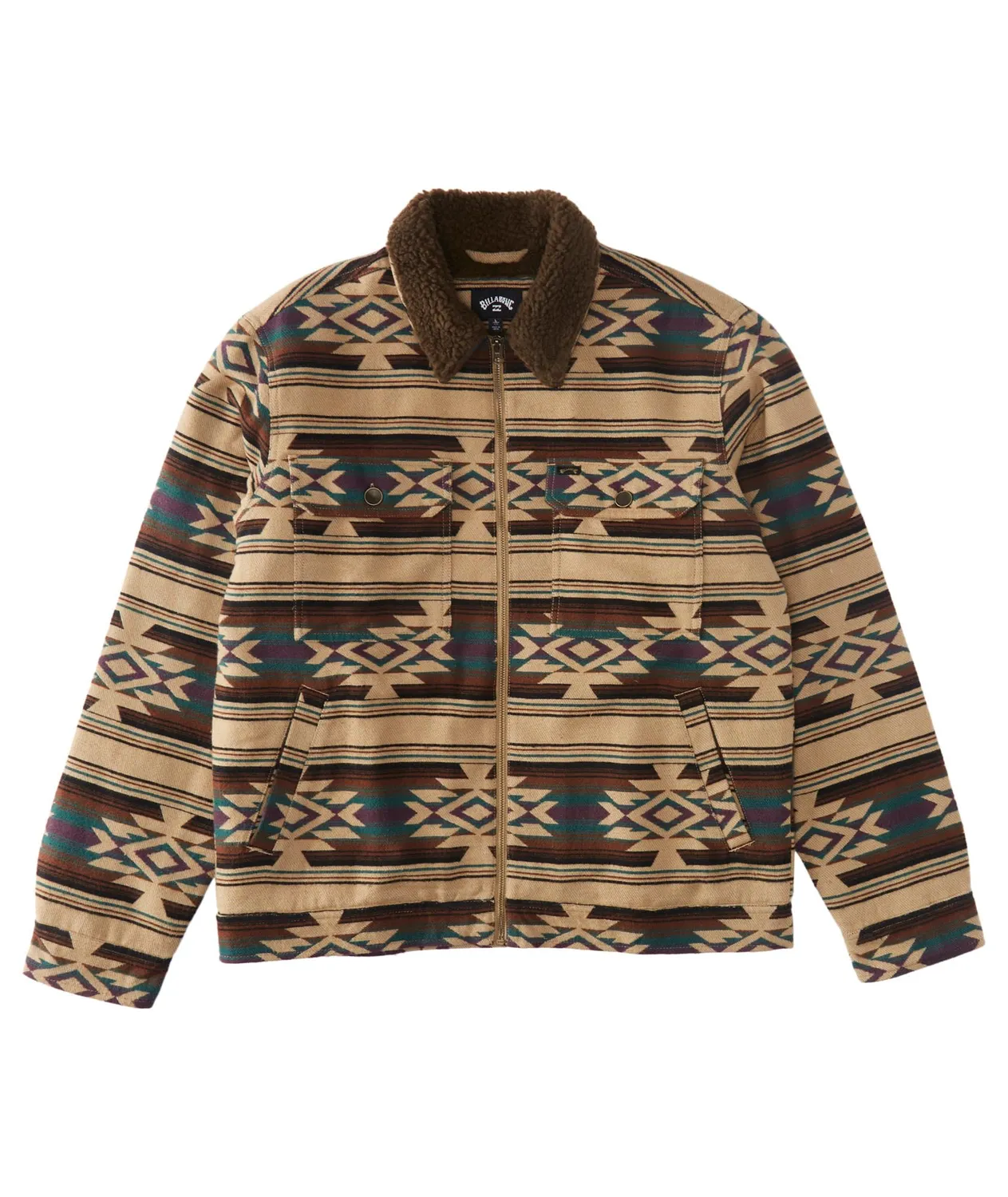 Billabong Barlow Sherpa giacca a vento marrone antivento