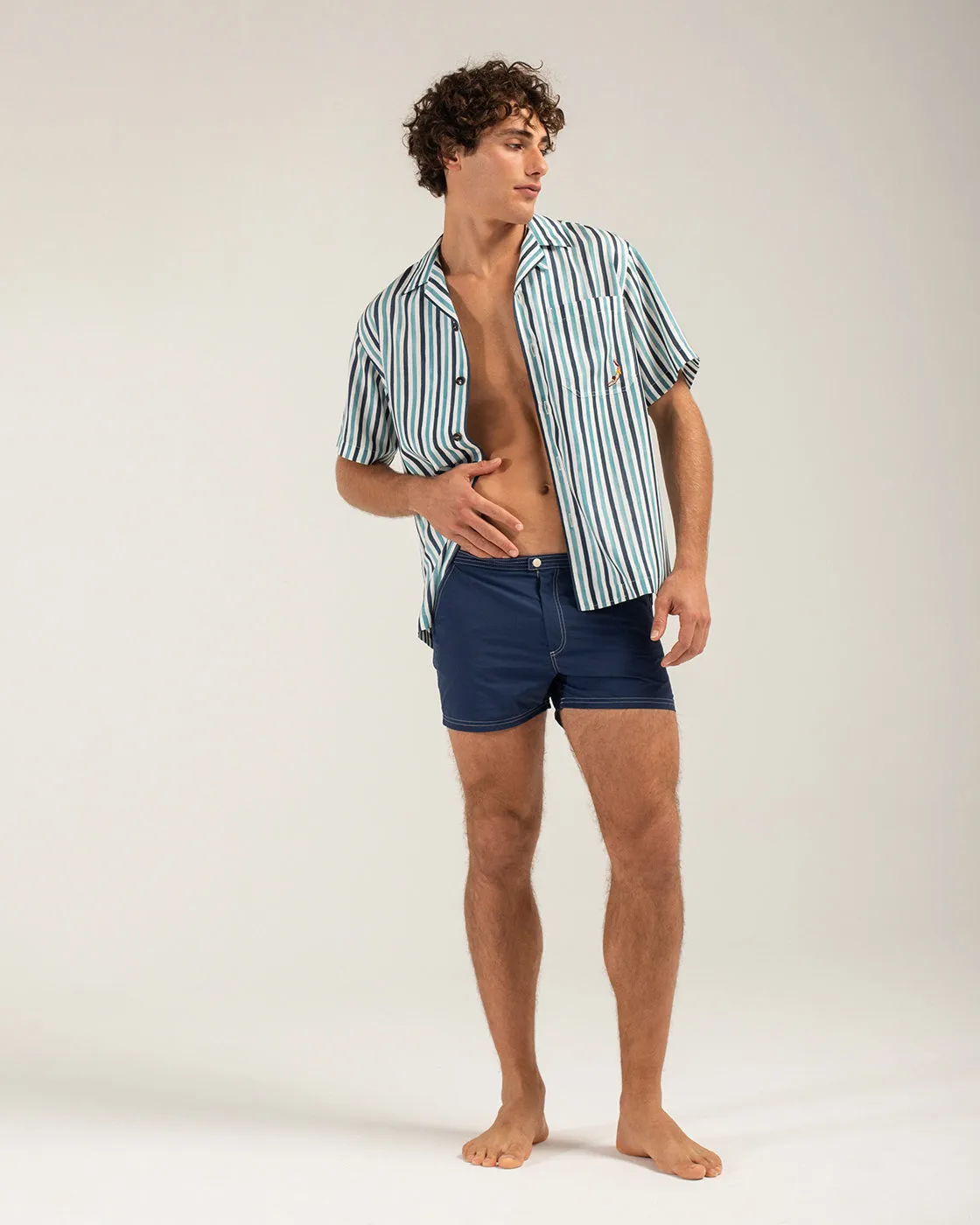 Mosso Sunwear Drift Blue Wave camicia maniche corte