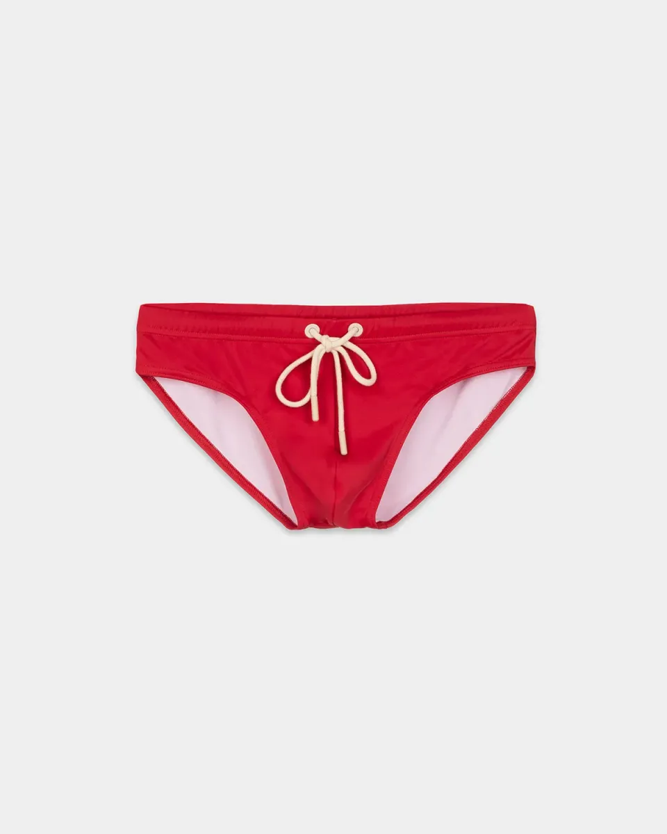 Mosso Sunwear slip mare uomo rosso tinta unita