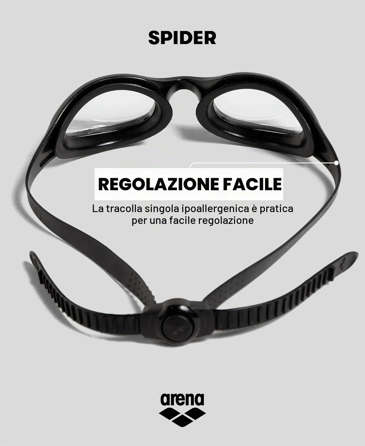 Arena Spider occhialini nuoto adulto clear-blue-white antiapp.