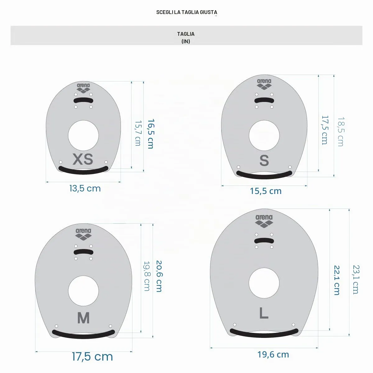Arena Elite Hand Paddle 2 palette nuoto coppia tecnica