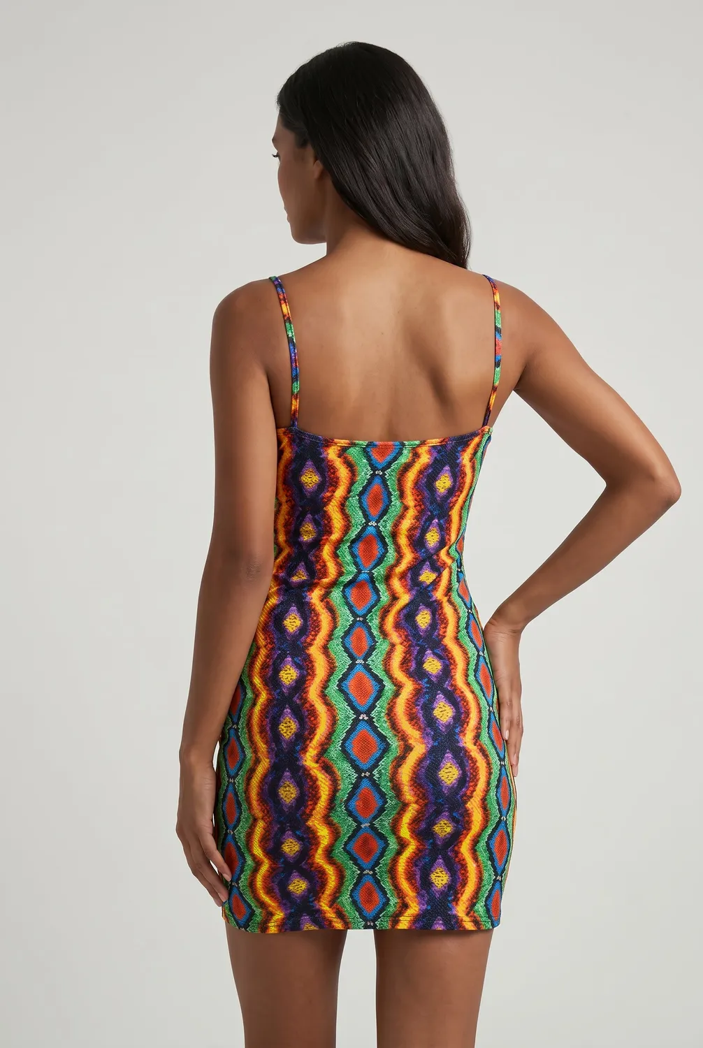 4 Giveness Abito Corto Rainbow Python Jersey