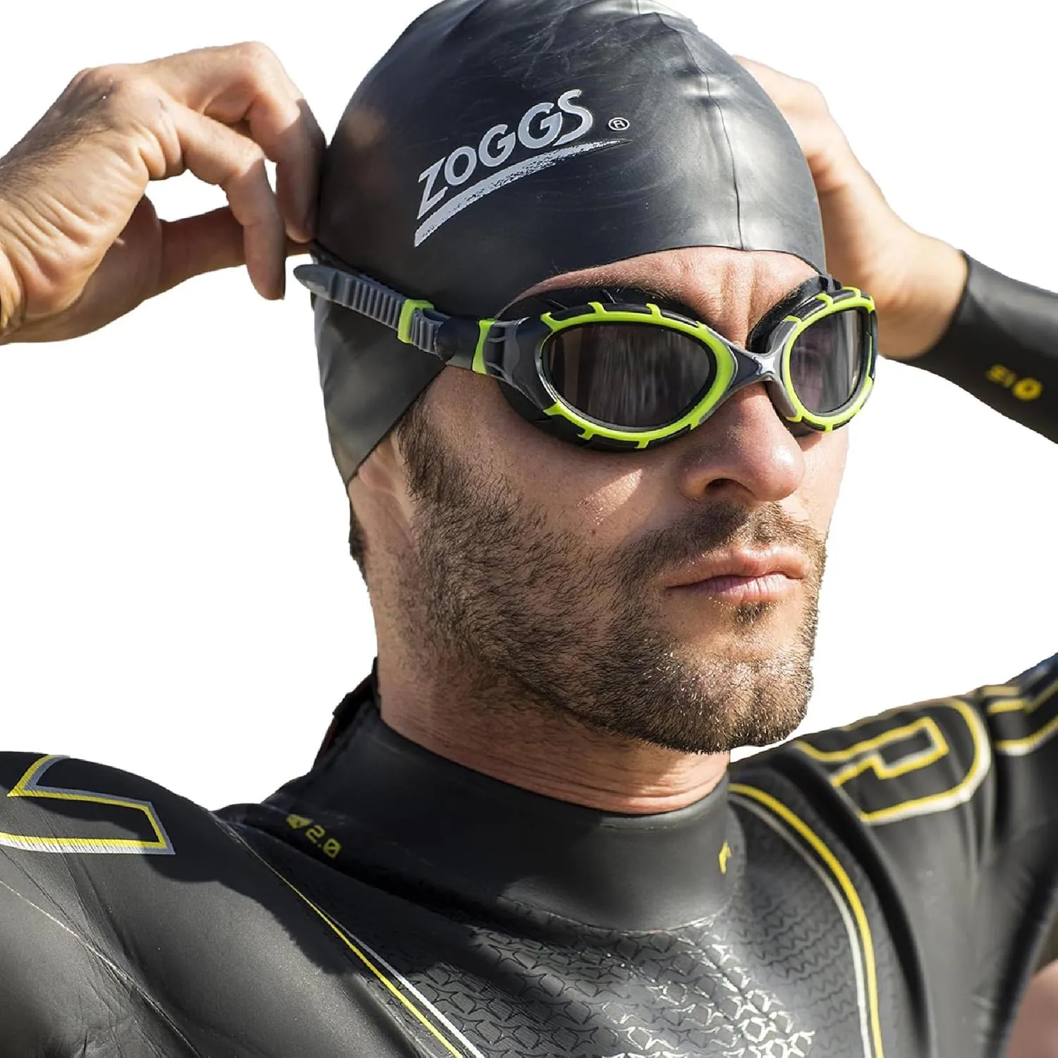 Zoggs Easy-Fit cuffia nuoto Nero silicone morbido