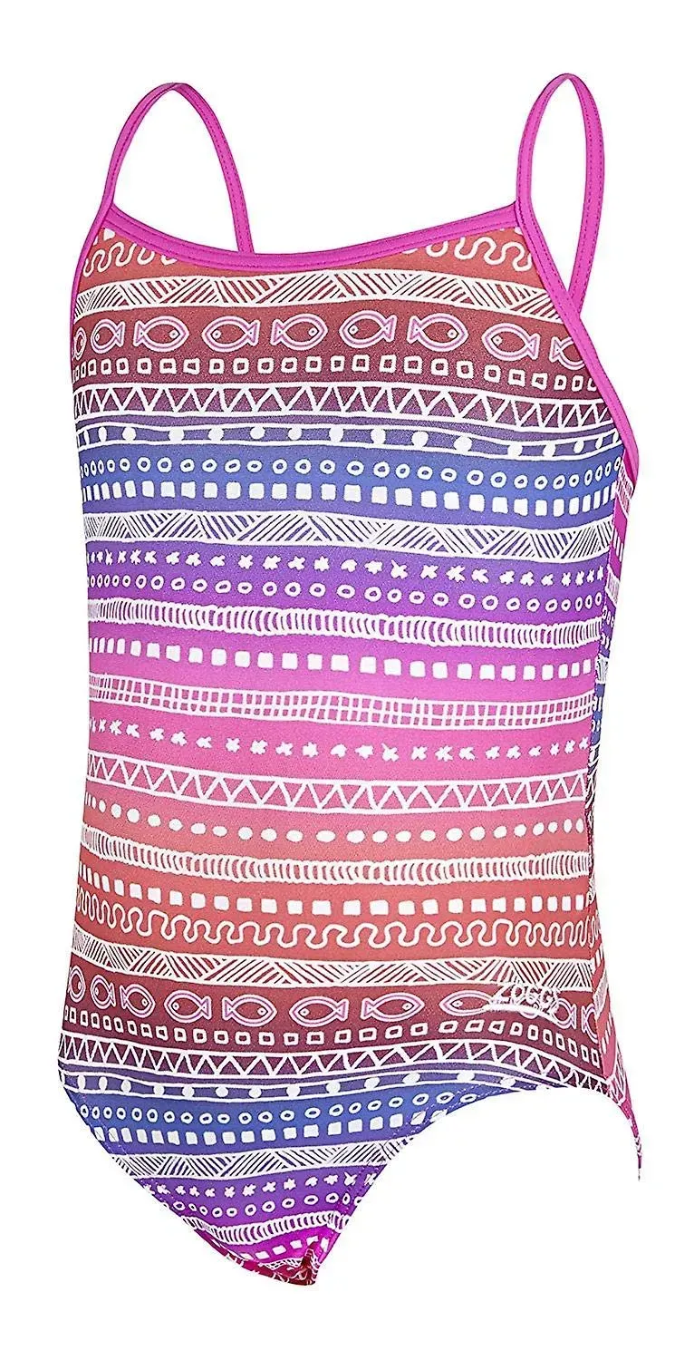 Zoggs Ikat Actionback costume intero bambina 4 anni cloro