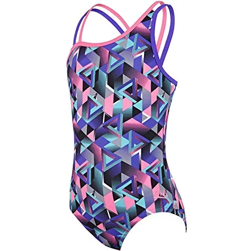 Zoggs Kitch Chaos Crossback costume intero bambina 12 anni cloro-resistente