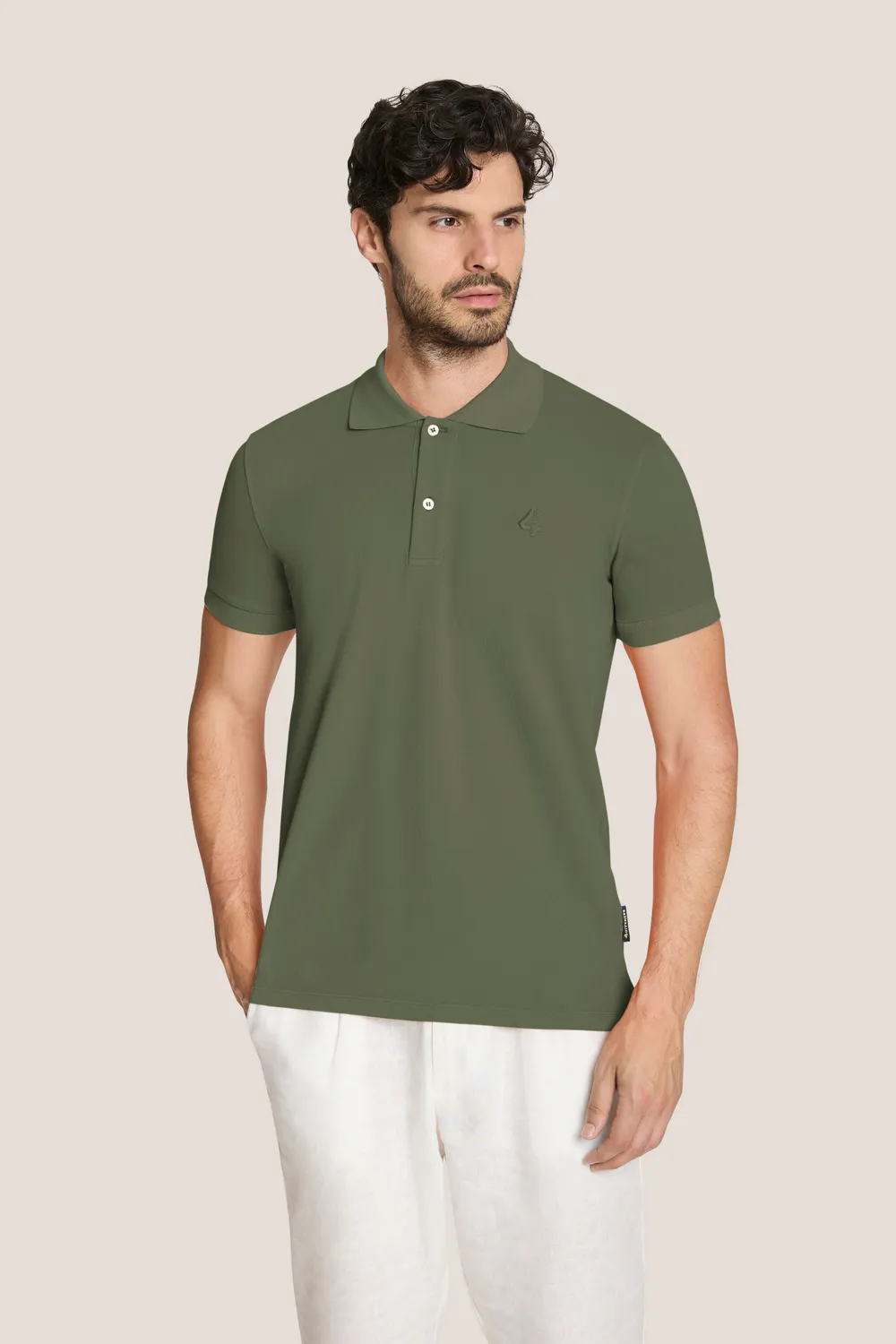 4 Giveness Tinto Old Basic polo uomo off white