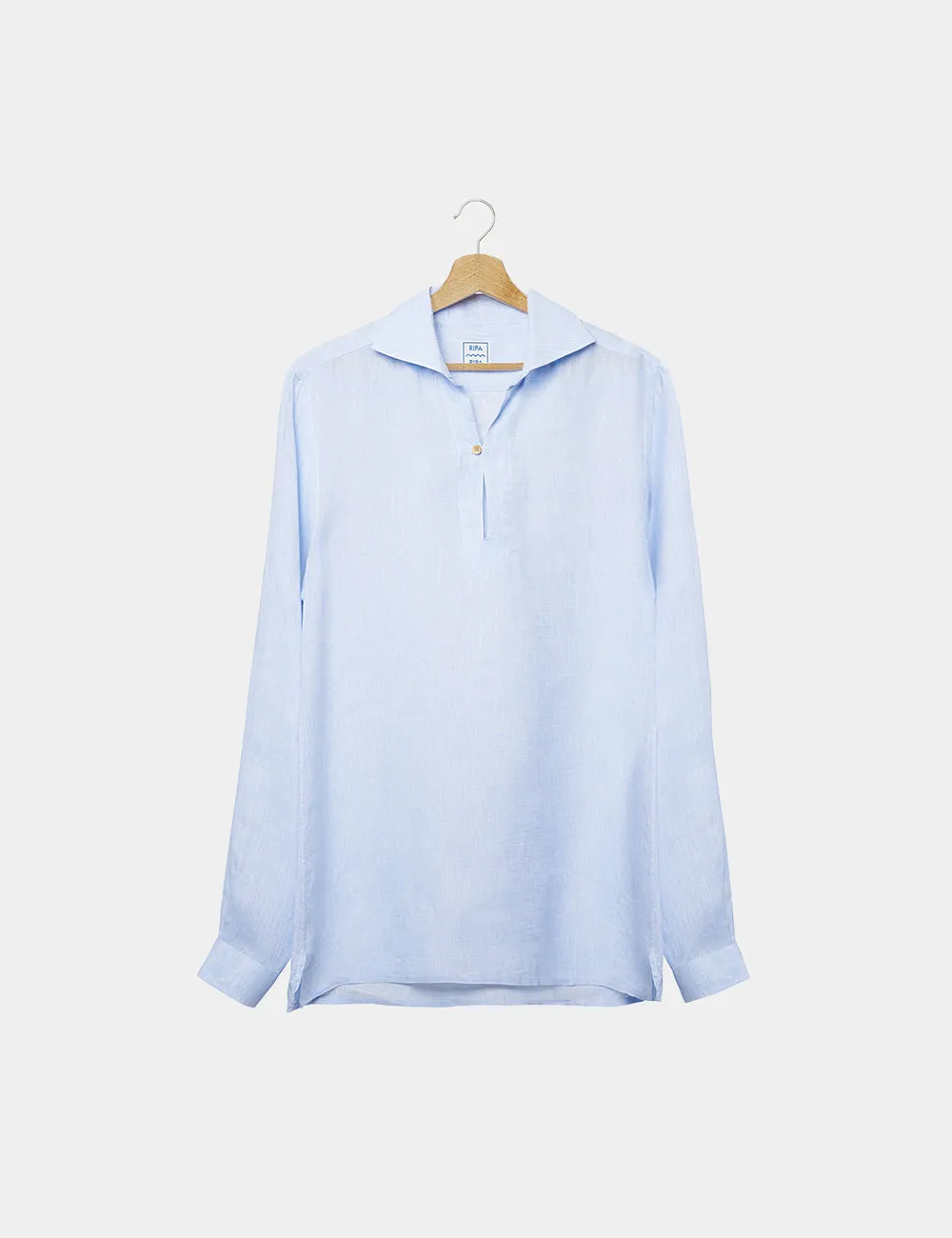 Ripa Ripa Capri Celeste camicia lino celeste