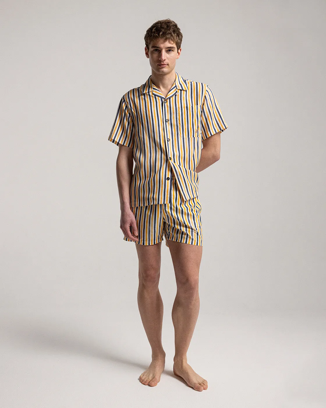 Mosso Sunwear Wave camicia manica corta navy tencel