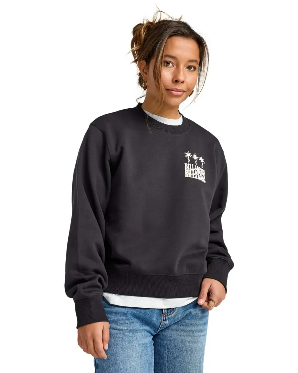 Billabong Family Tree felpa donna girocollo pile riciclato
