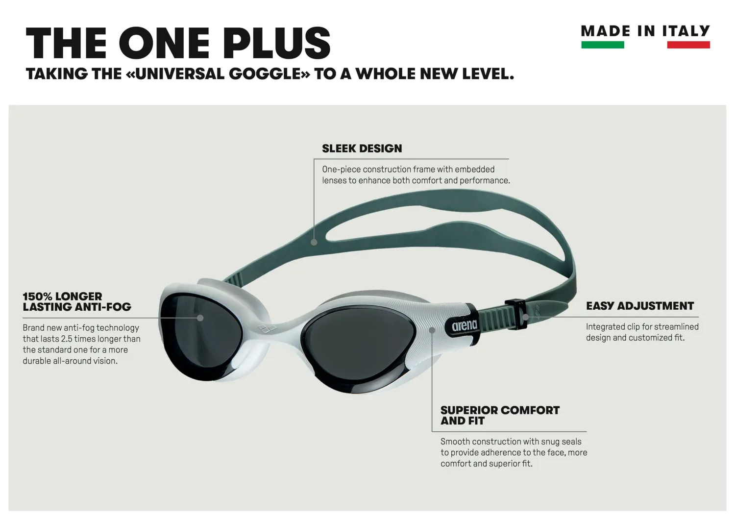 Arena The One Plus occhialini nuoto antiappannamento