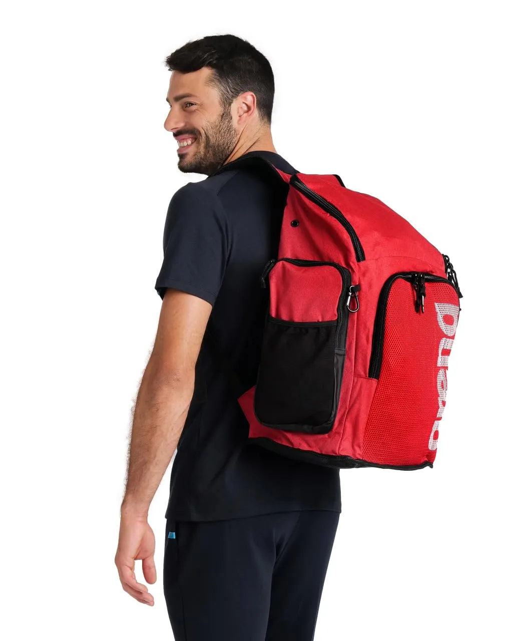 Arena Team Backpack 45 Zaino 45L Rosso Fondo Rinforzato