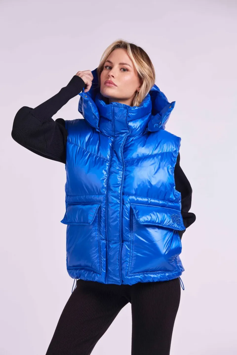 4Giveness 4GVS smanicato bomber nero cappuccio
