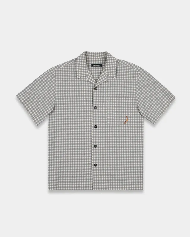 Mosso Sunwear camicia vichy grigia seersucker traspirante